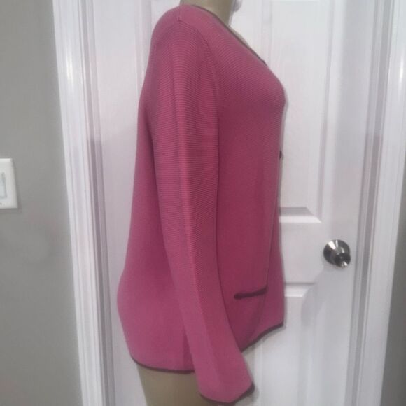 RABE KNIT CARDIGAN PINK AND BROWN. - Picture 3 of 12